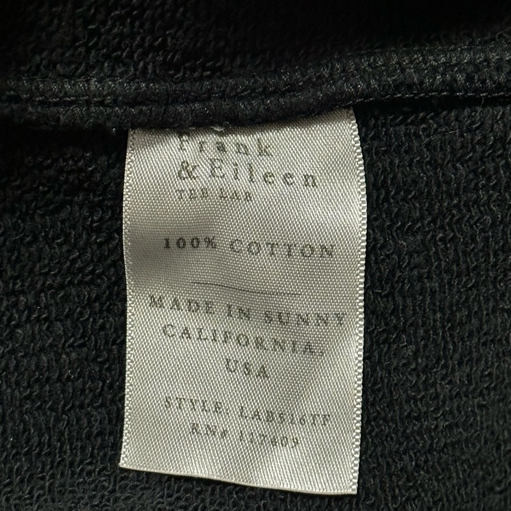 Frank & Eileen Anna Long Sleeve Capelet Black Pullover Triple Fleece Size Medium - Picture 10 of 11